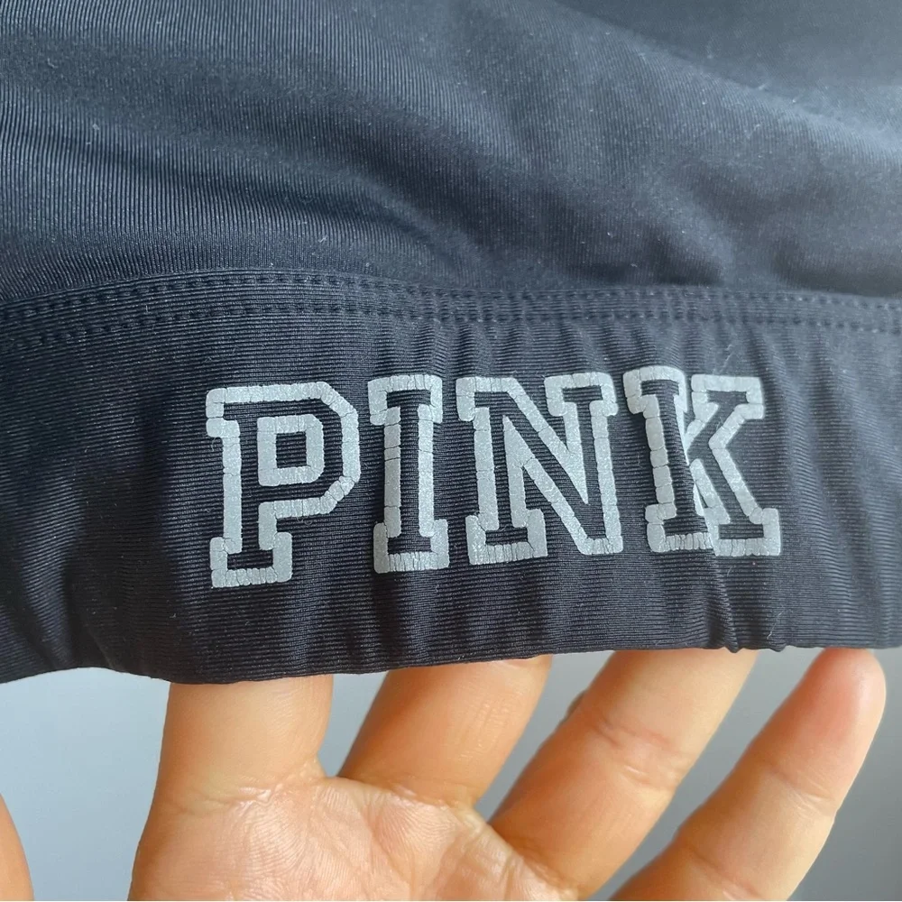 Victoria’s Secret PINK Gym Black RacerBack Mesh Sports Bra - Picture 6 of 7
